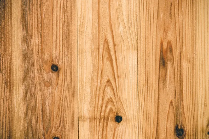 Acacia floating shelf with warm figured grain