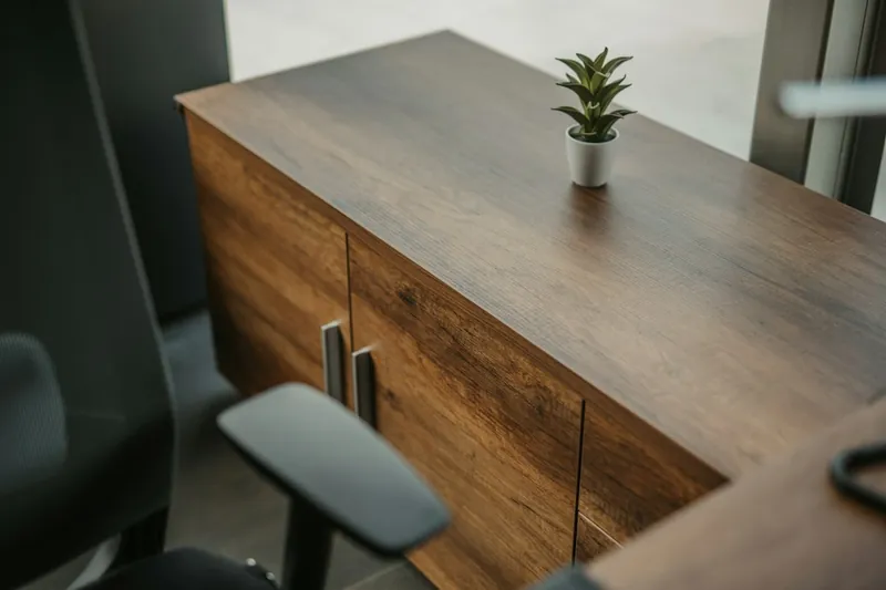 Solid wood standing and sit-stand desks