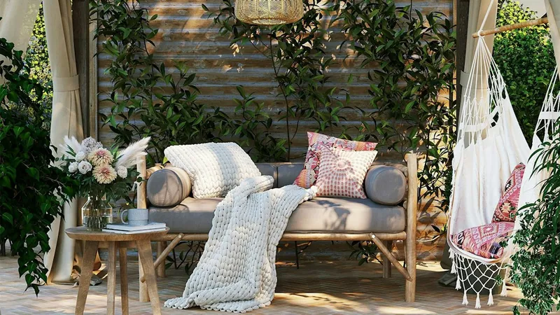 Mobili da esterno e da giardino e pezzi in pietra
