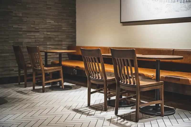 Solid-wood and metal commercial cafe furniture made in Jodhpur, India