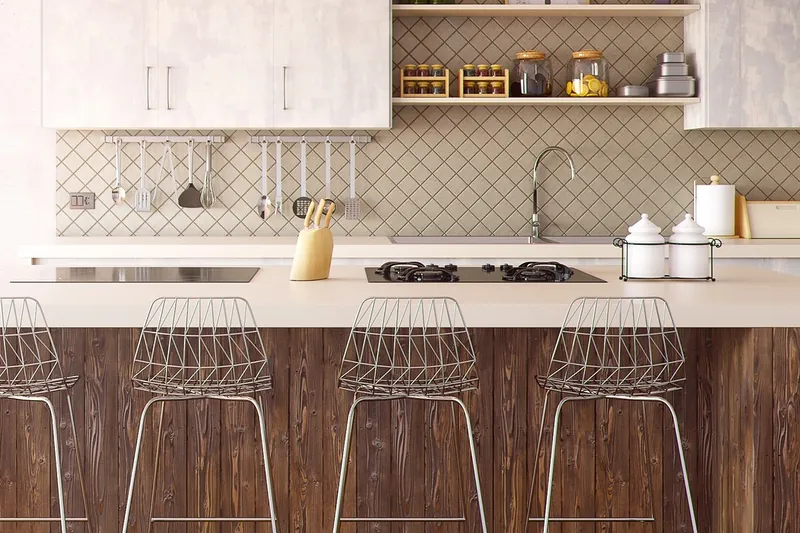 Cane bar cabinet