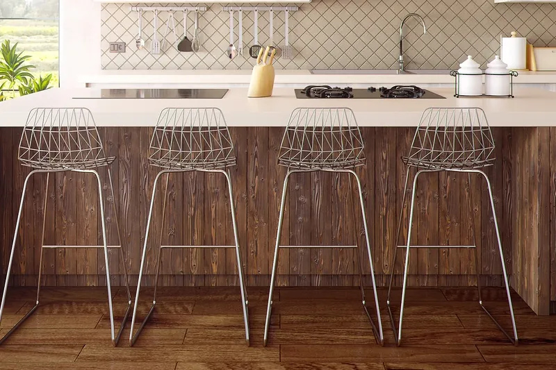 Hairpin leg bar stool