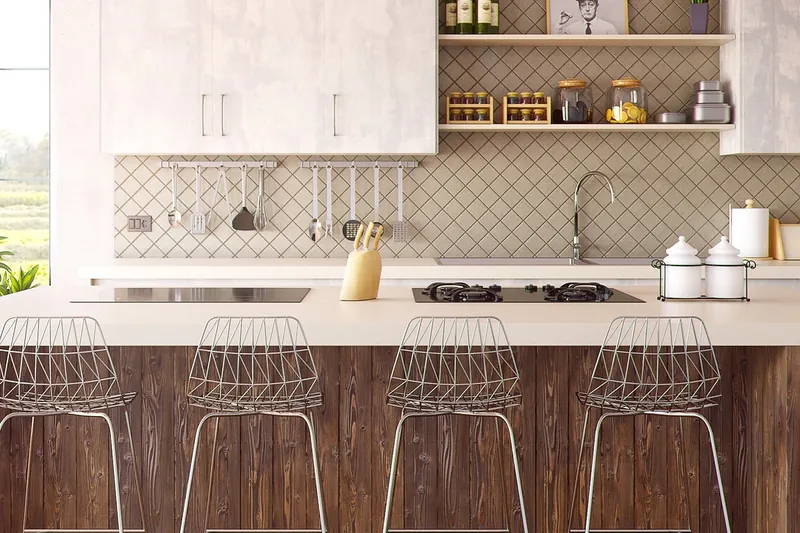 Teak bar stool