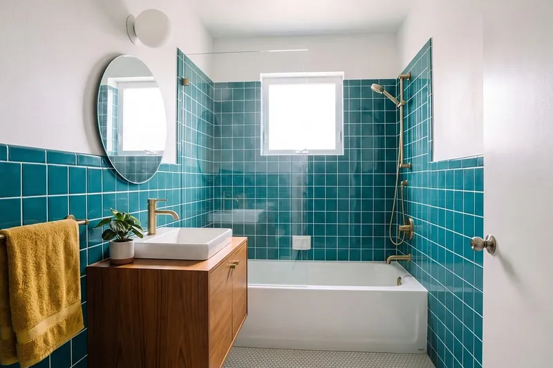 Brass bathroom vanity