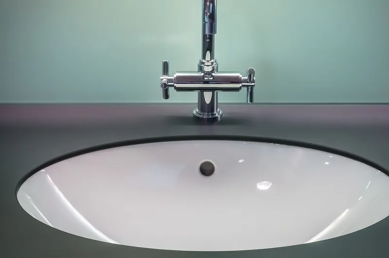 Cane bathroom vanity