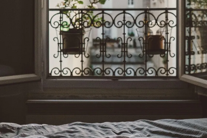 Wrought iron bed