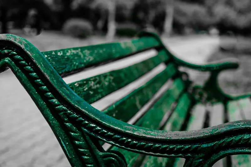 Wrought iron bench