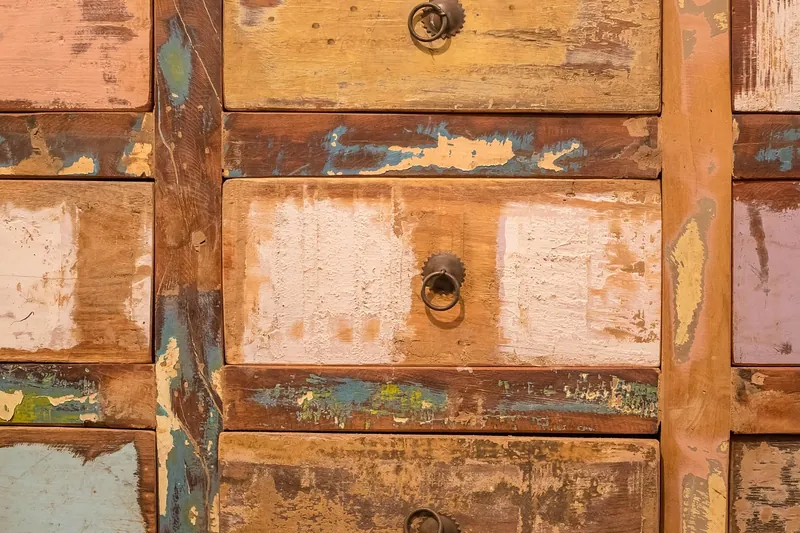 Brass chest of drawers