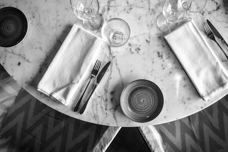 Marble top console table