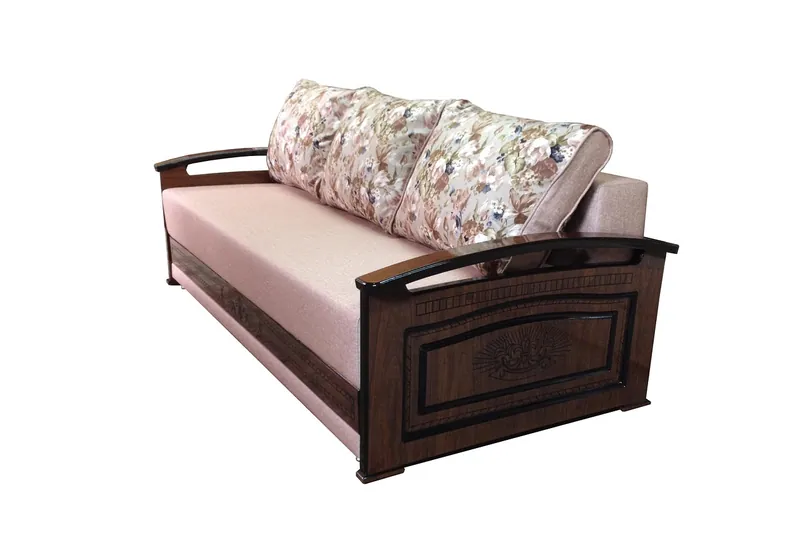 Daybed aus massivem Sheesham-Holz mit Ausziehbett, handgefertigt in Jodhpur, Indien