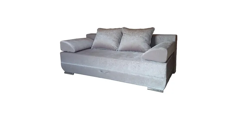 Boho daybed with hand-woven cane back on a solid sheesham frame, handcrafted in Jodhpur, India