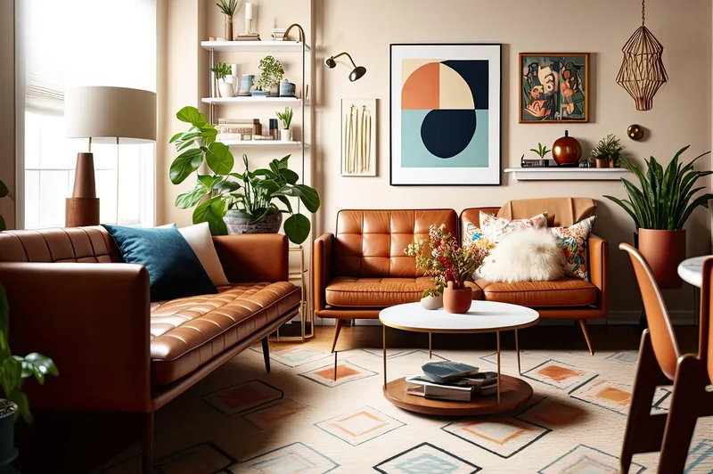Mid century modern floating shelf