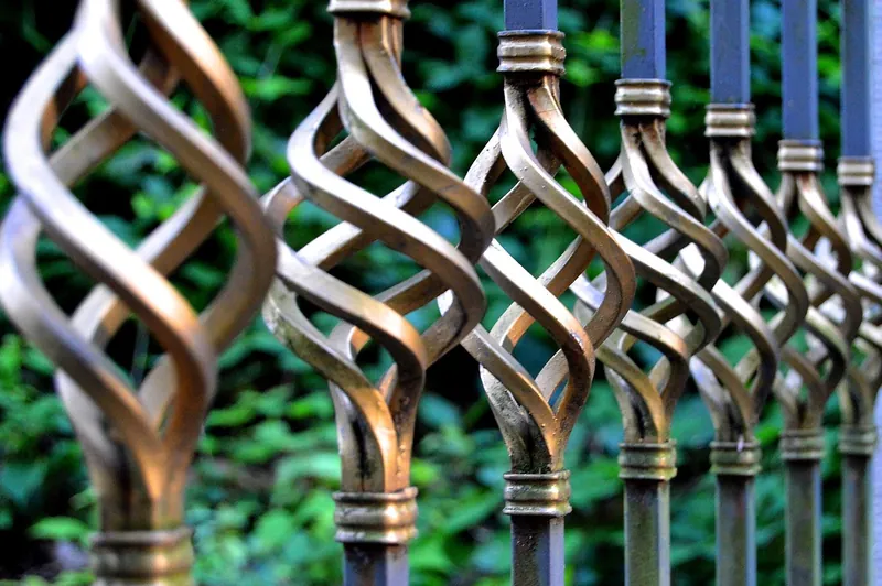 Wrought iron headboard