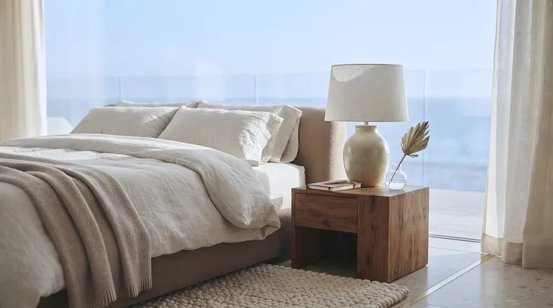 Brass nightstand with solid-wood carcass and drawer, handcrafted in India