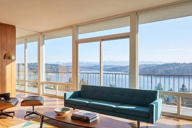 Mid century modern ottoman