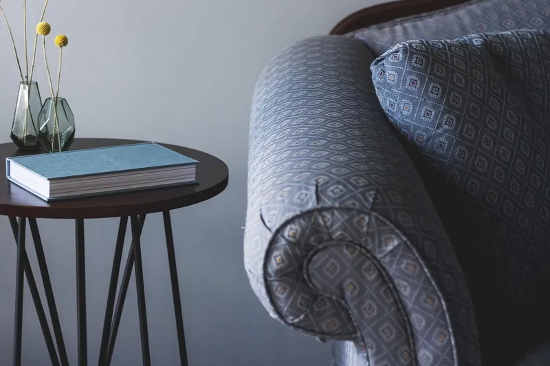 Acacia wood side table