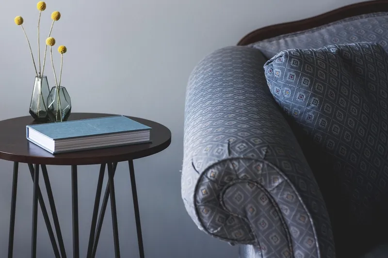 Bone inlay side table