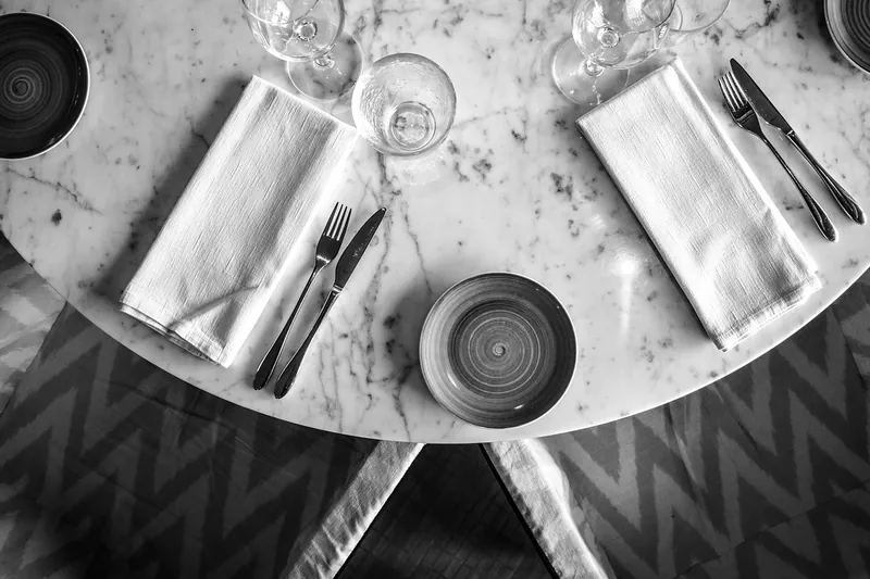 Marble top side table